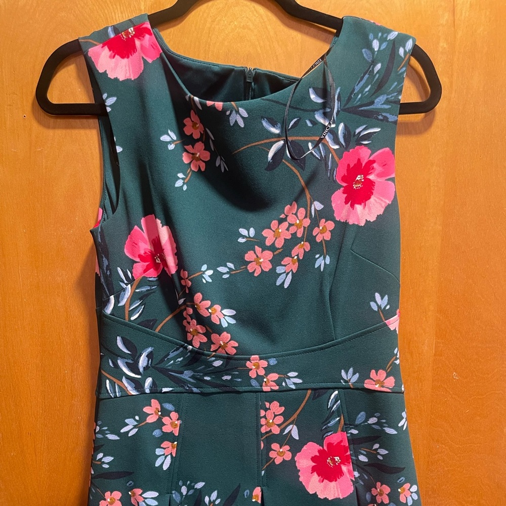 Vince Camuto Floral Green/Pink Dress (10)